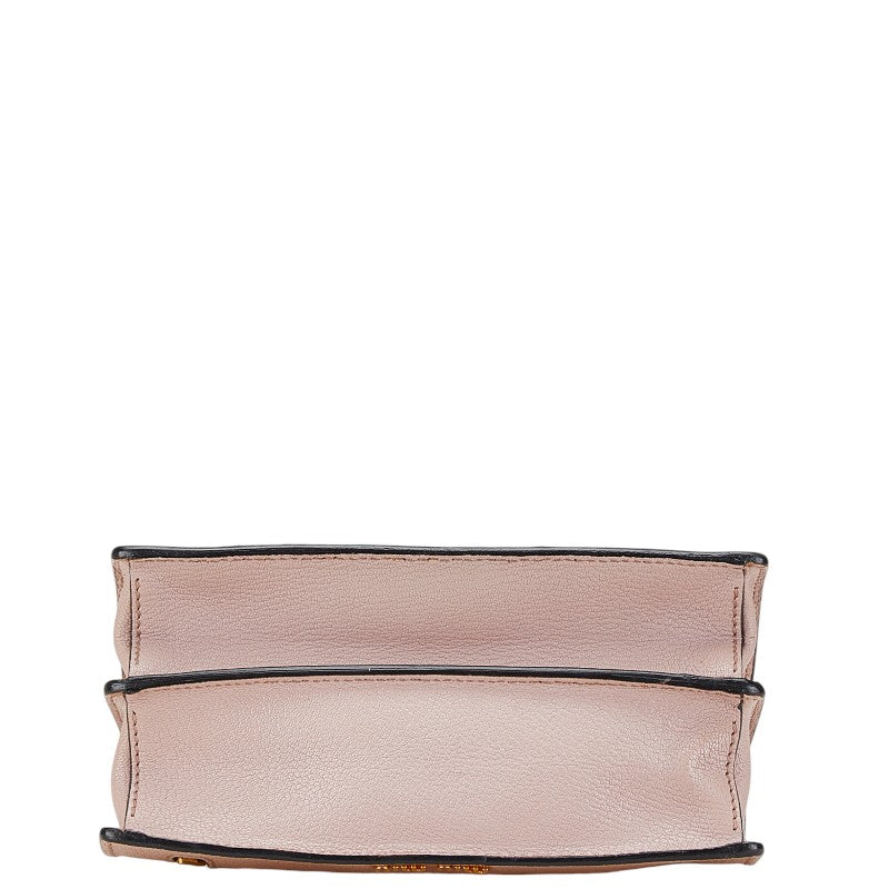 Miu Miu Madras Leather Shoulder Bag Pink