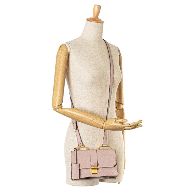 Miu Miu Madras Leather Shoulder Bag Pink in Very Good Condition