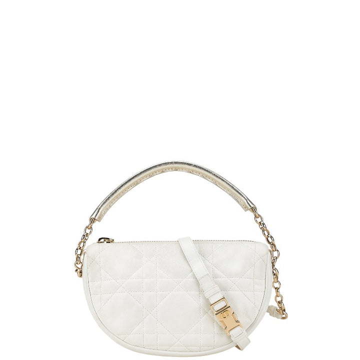 Dior Vibe Hobo Small Shoulder Bag White Lambskin in Very Good Condition