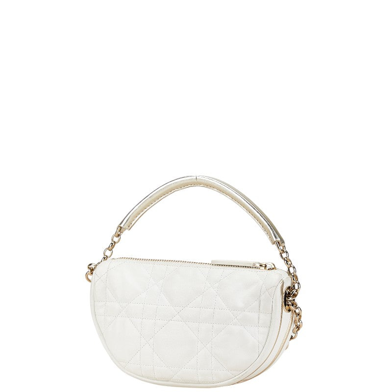 Dior Vibe Hobo Small Shoulder Bag White Lambskin in Very Good Condition