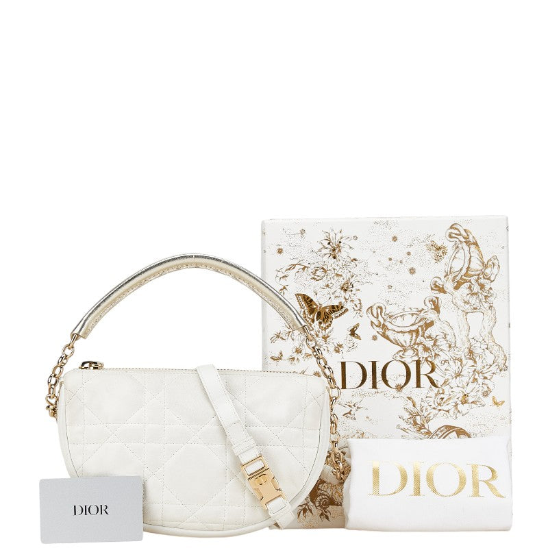 Dior Vibe Hobo Small Shoulder Bag White Lambskin in Very Good Condition