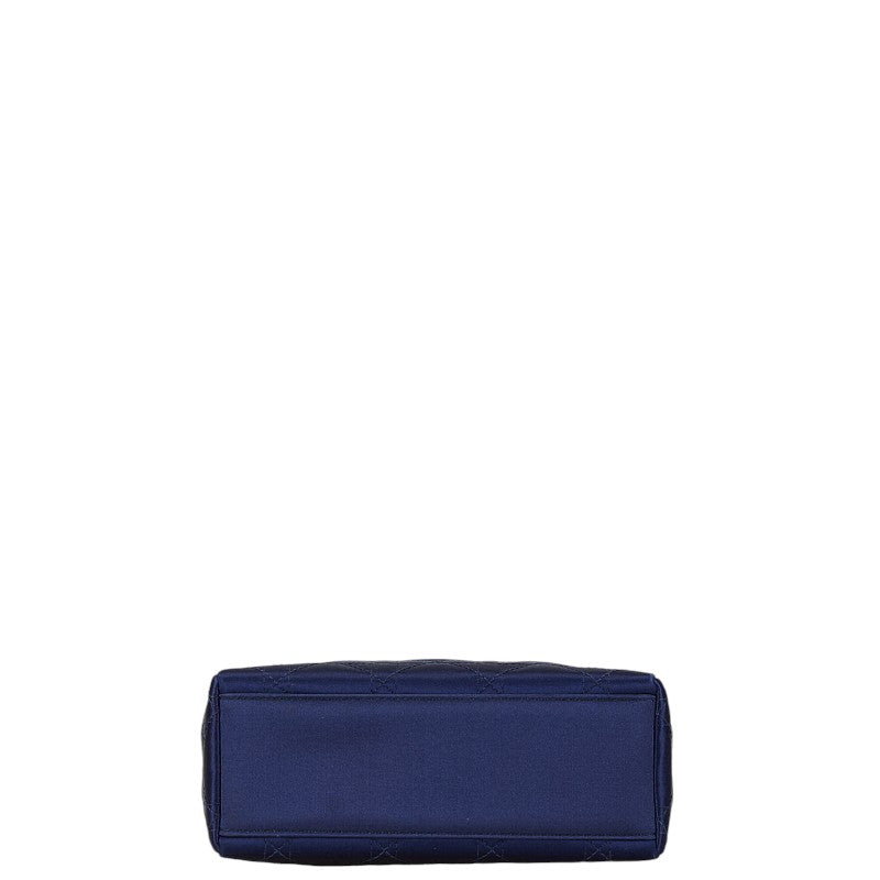 Dior Lady Dior Satin Handbag Navy