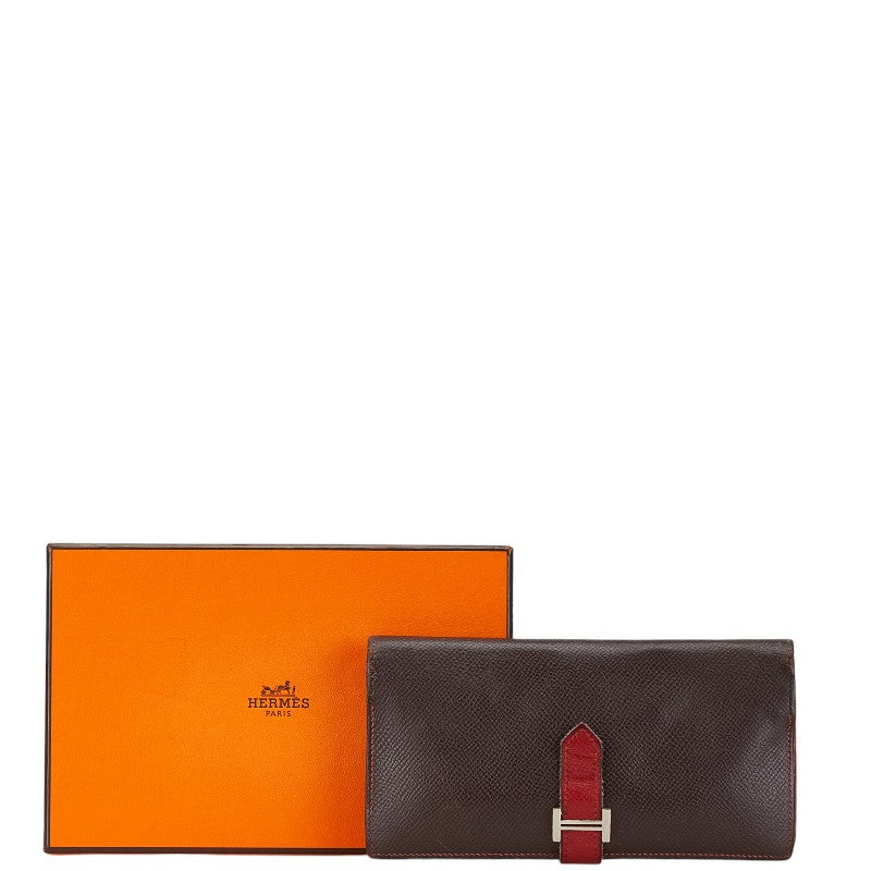 Hermes Voe Epsom Bearn Souffle Long Wallet in Good Condition