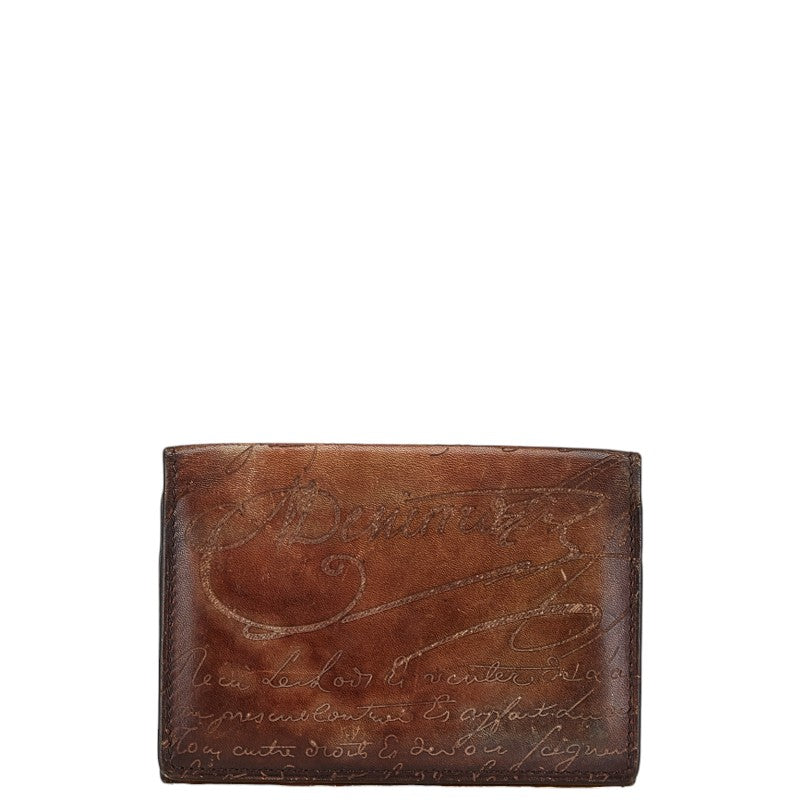 Berluti Leather Scritto Card Case in Very Good Condition