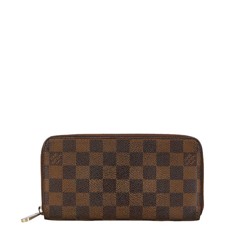 Louis Vuitton Damier Zippy Wallet Brown N41661 in Very Good Condition