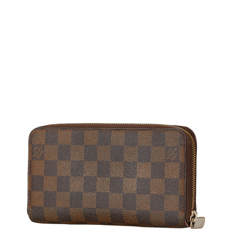 Louis Vuitton Damier Zippy Wallet Brown N41661 in Very Good Condition