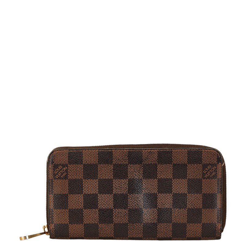 Louis Vuitton Damier Zippy Wallet Brown N41661 in Very Good Condition