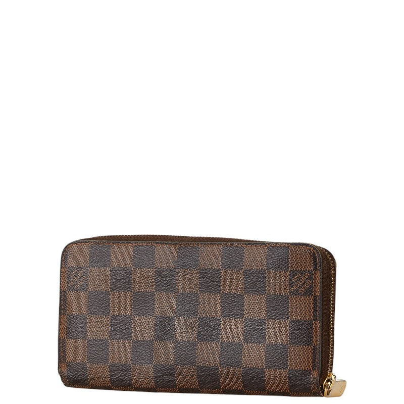 Louis Vuitton Damier Zippy Wallet Brown N41661 in Very Good Condition