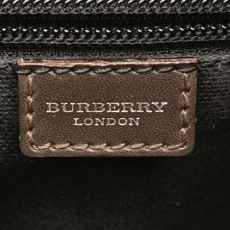 Burberry Check PVC Leather Shoulder Bag in Very Good Condition