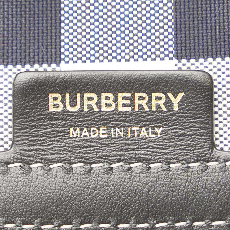 Burberry Nova Check Canvas Leather Tote Bag in Very Good Condition