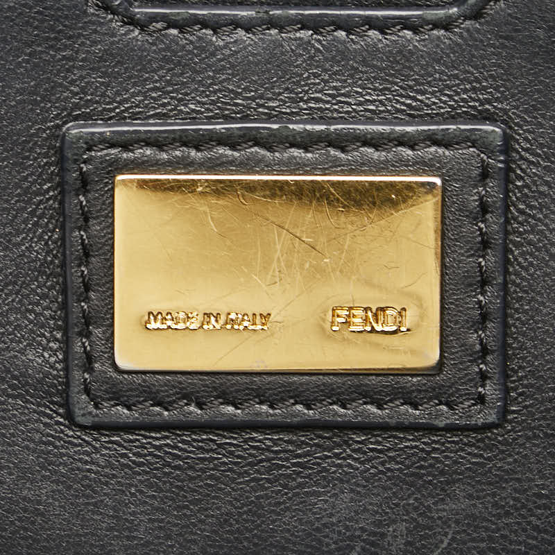 Fendi Shearling Leather Chain Shoulder Bag