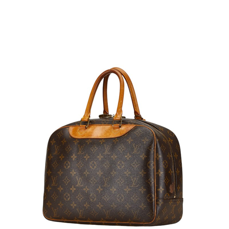 Louis Vuitton Monogram Deauville Handbag Brown in Very Good Condition