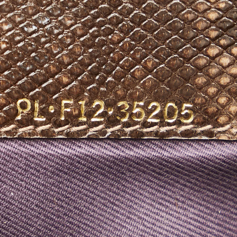 Bvlgari Serpenti Python Long Wallet Brown