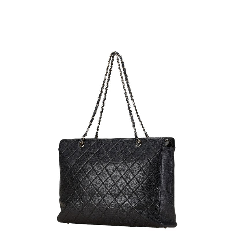 Chanel Caviar Skin Coco Mark Chain Tote Bag