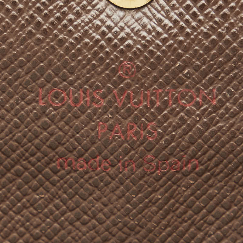 Louis Vuitton Damier Sarah Wallet Brown PVC Leather in Very Good Condition