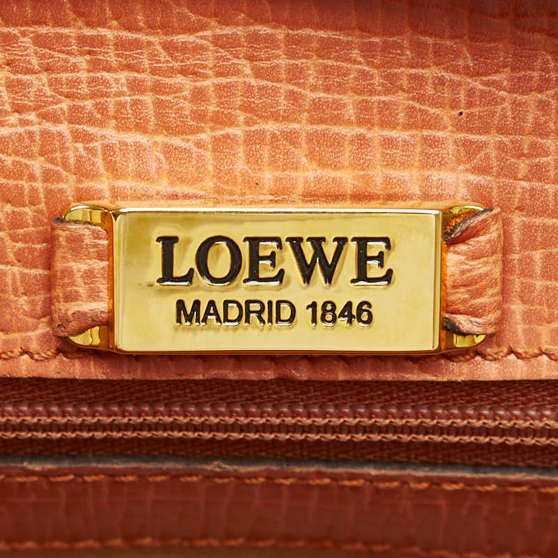 Loewe Barcelona Leather Logo Handbag