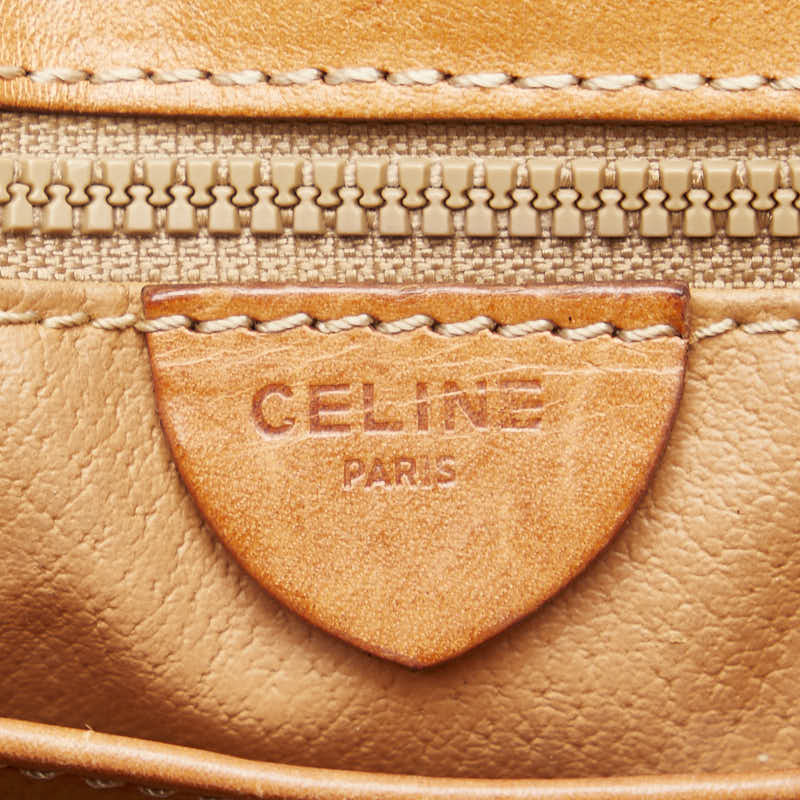 Celine Macadam Brown PVC Leather Handbag