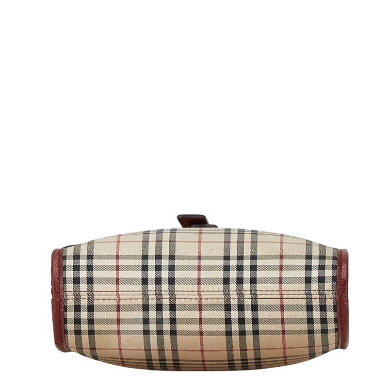 Burberry Nova Check Canvas Leather Shoulder Bag