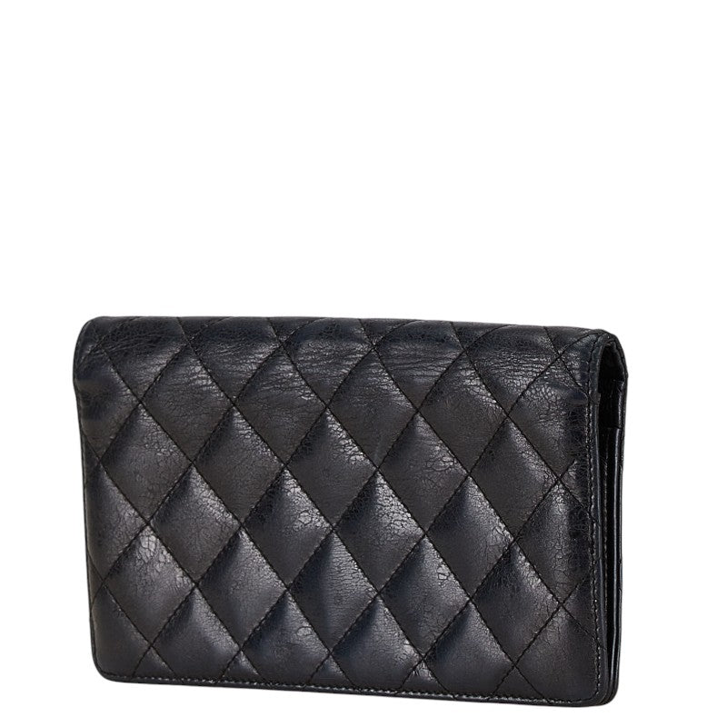 Chanel Matelasse Long Wallet A35304 Black