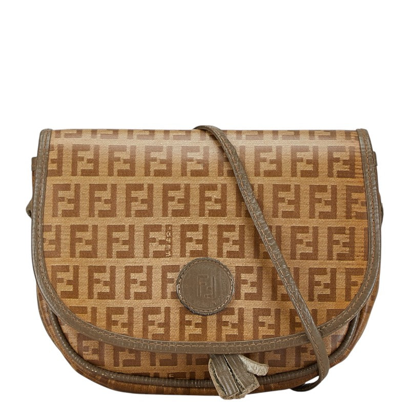 Fendi Zucca Brown PVC Leather Shoulder Bag