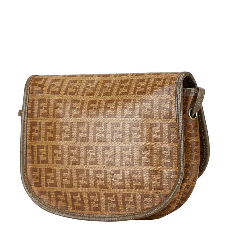 Fendi Zucca Brown PVC Leather Shoulder Bag