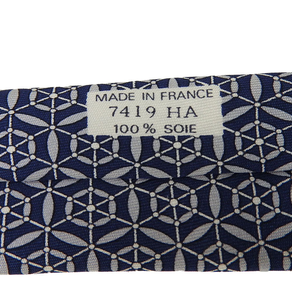 Hermes Silk Tie Navy