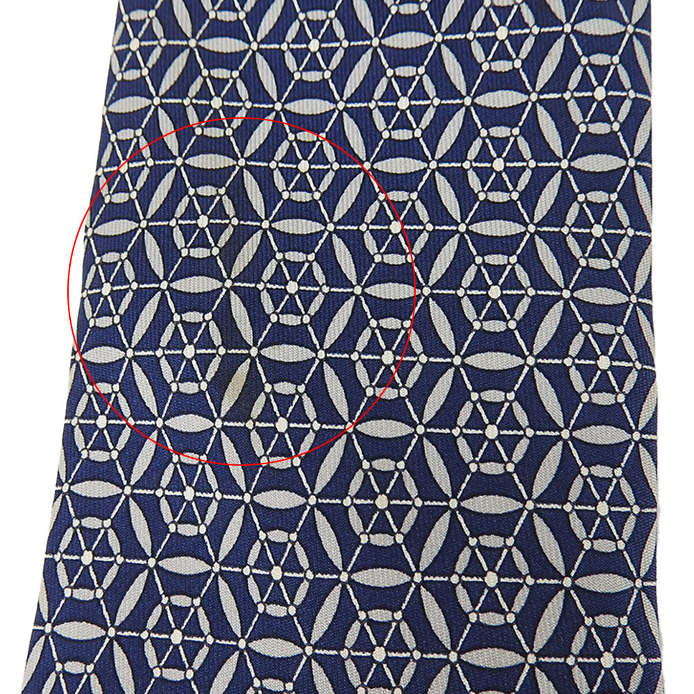 Hermes Silk Tie Navy