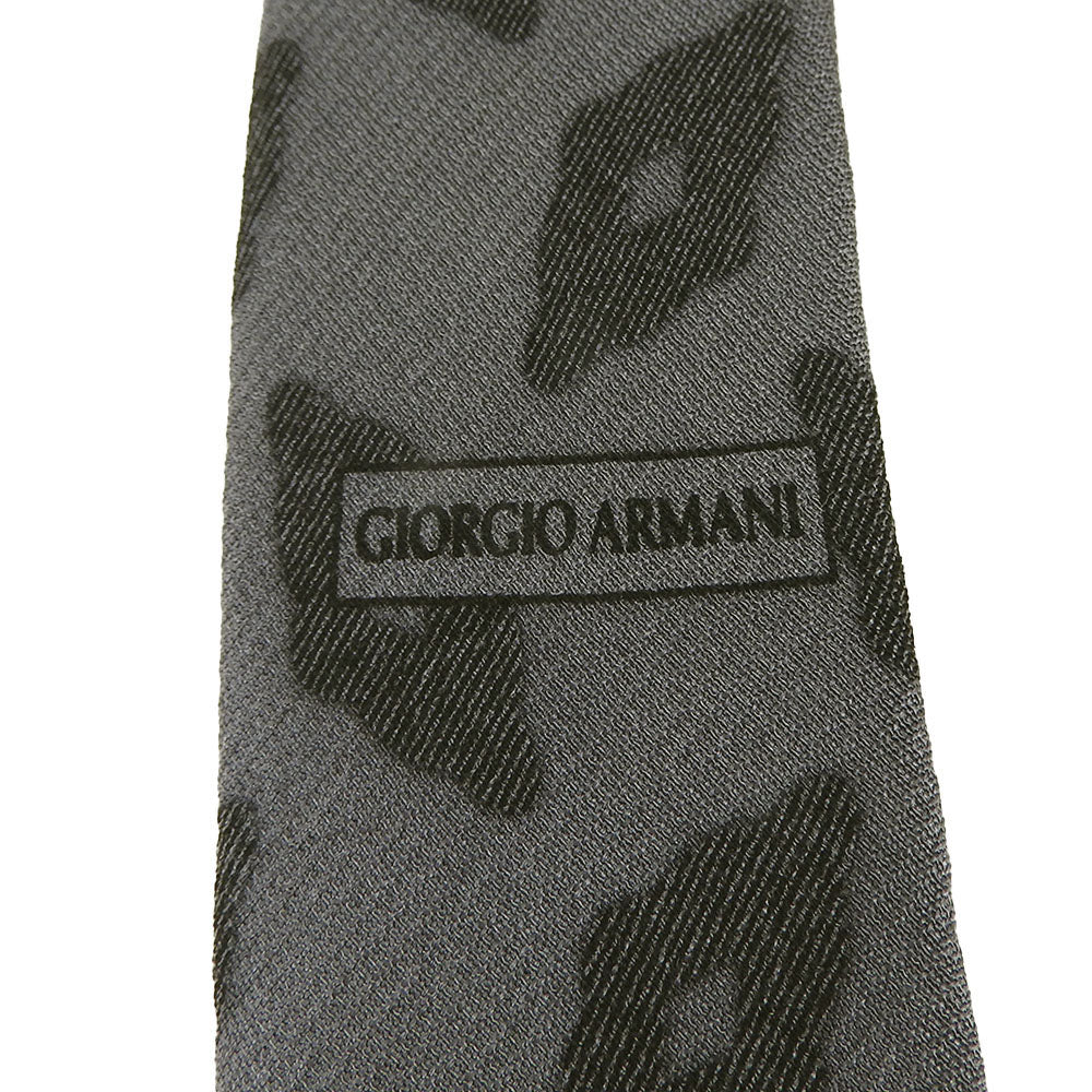 Giorgio Armani Silk Tie Navy Gray