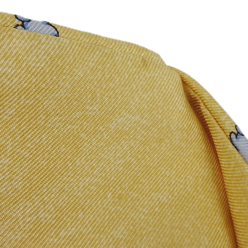 USED HERMES Silk Tie Yellow