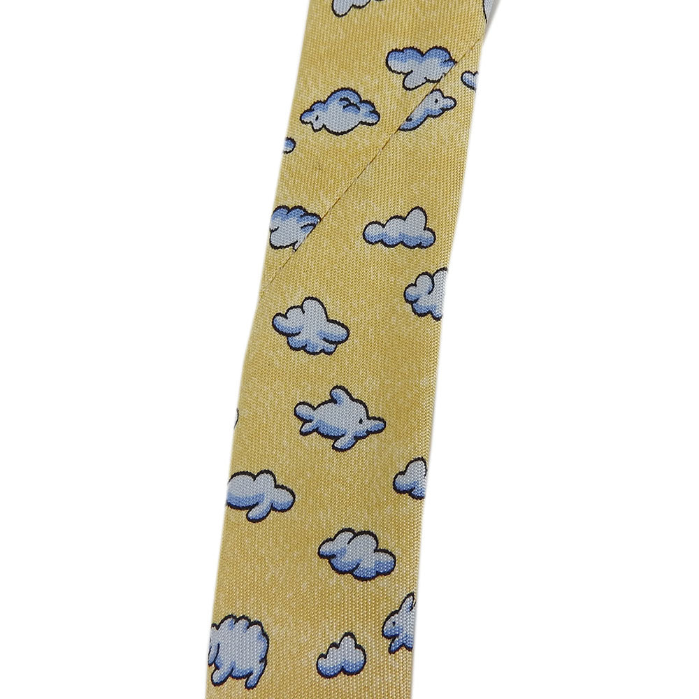 USED HERMES Silk Tie Yellow