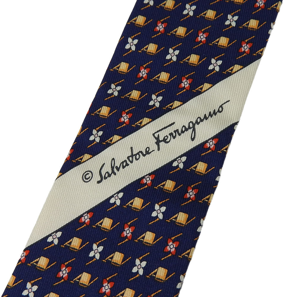 Salvatore Ferragamo Silk Tie Navy