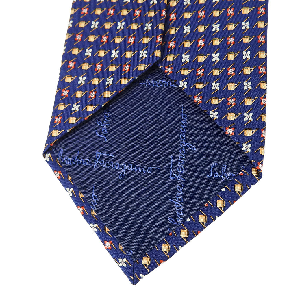 Salvatore Ferragamo Silk Tie Navy