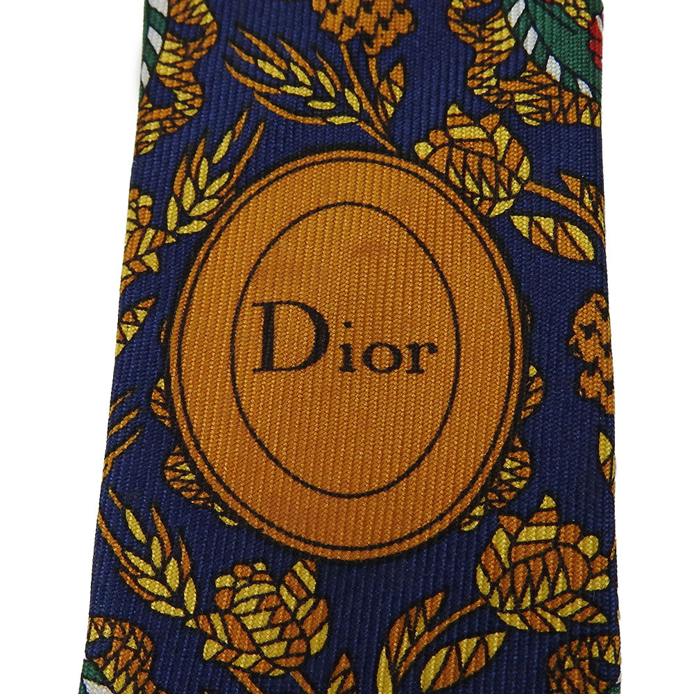 Christian Dior Silk Tie Navy Blue