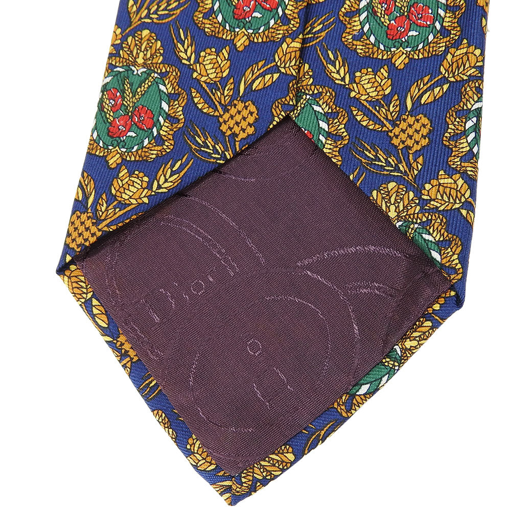 Christian Dior Silk Tie Navy Blue