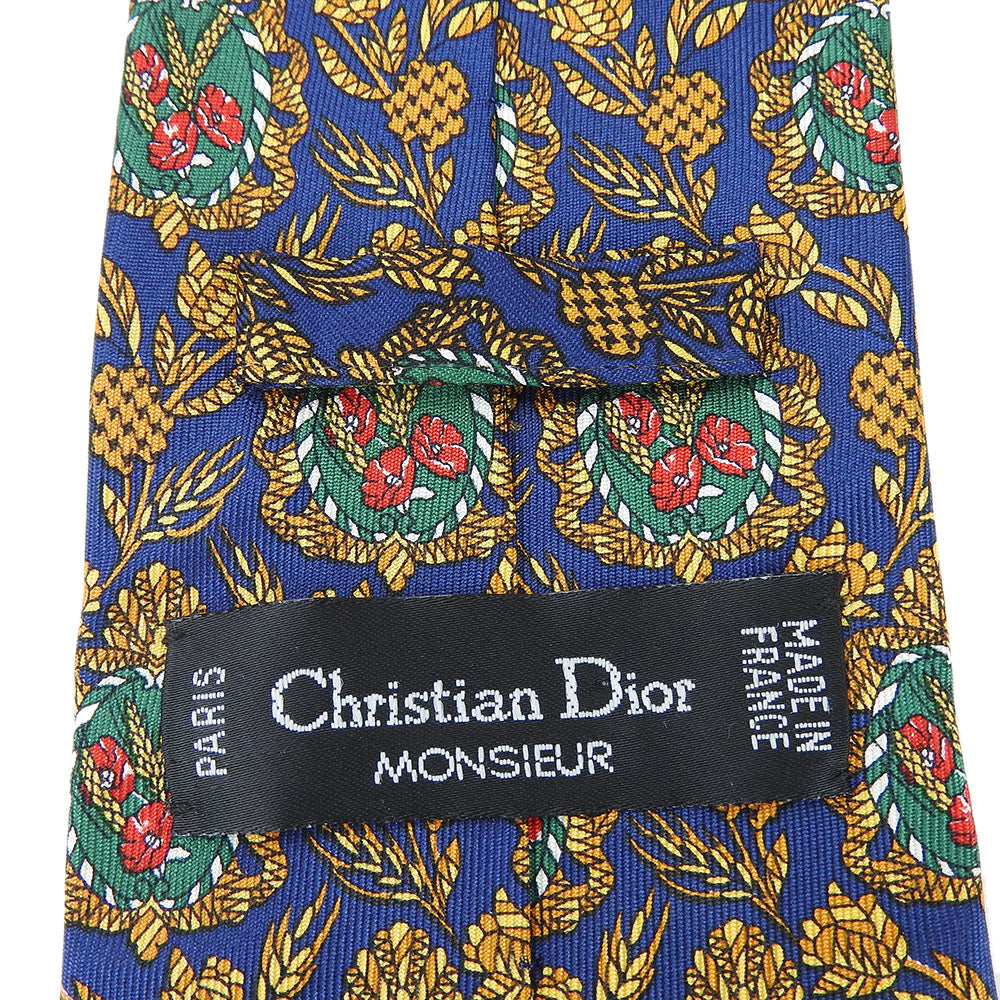 Christian Dior Silk Tie Navy Blue