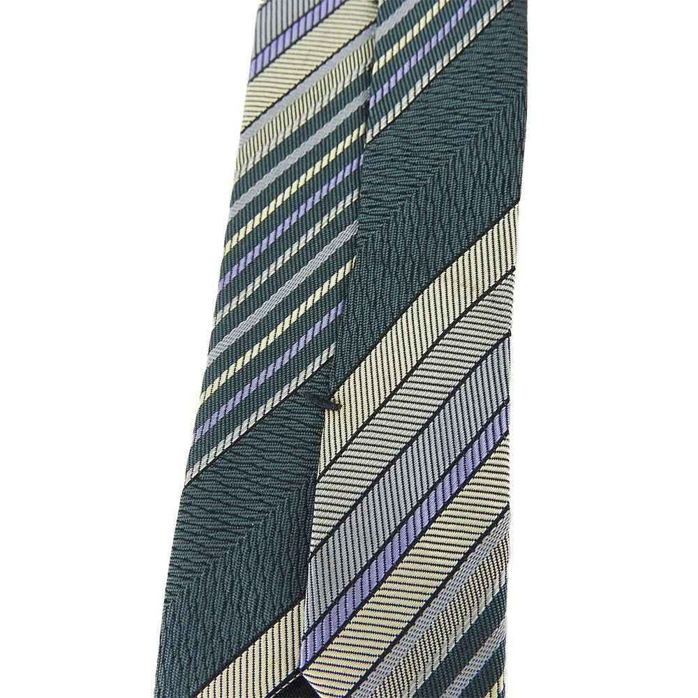 Yves Saint Laurent Silk Tie Green Gray