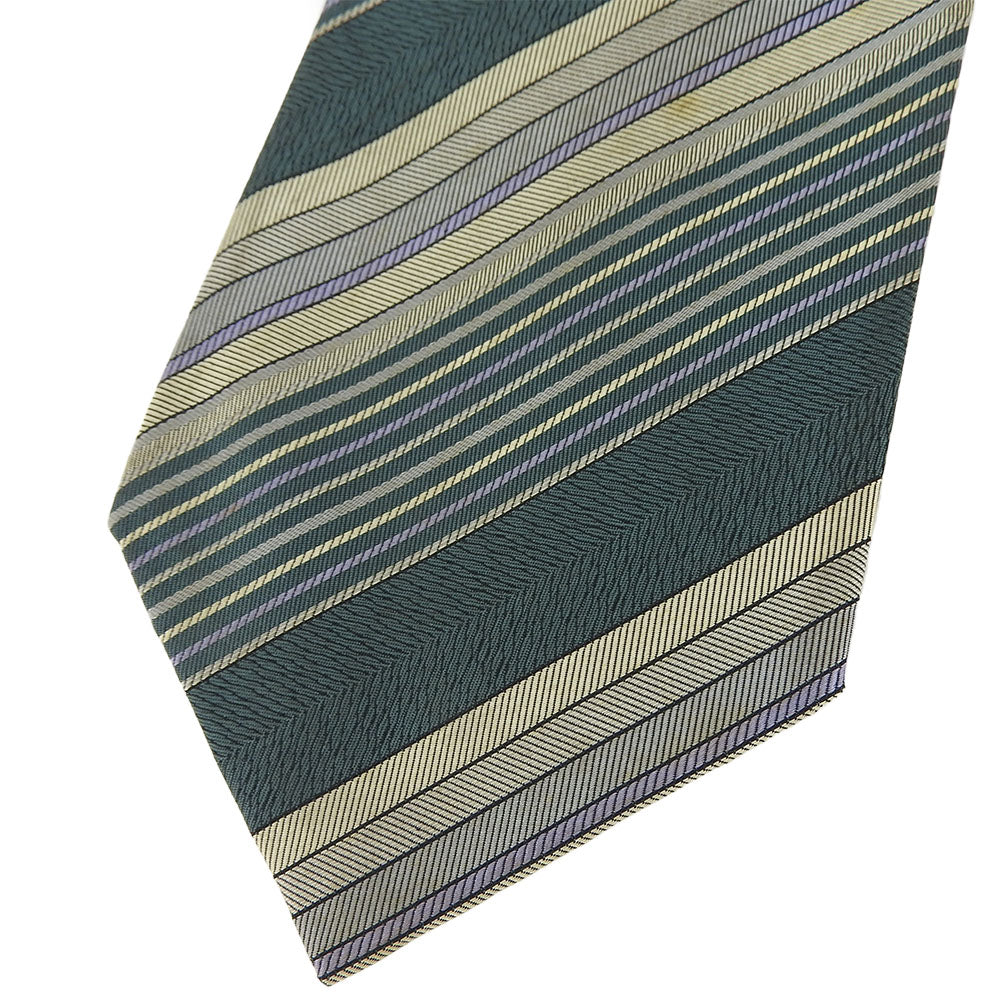 Yves Saint Laurent Silk Tie Green Gray