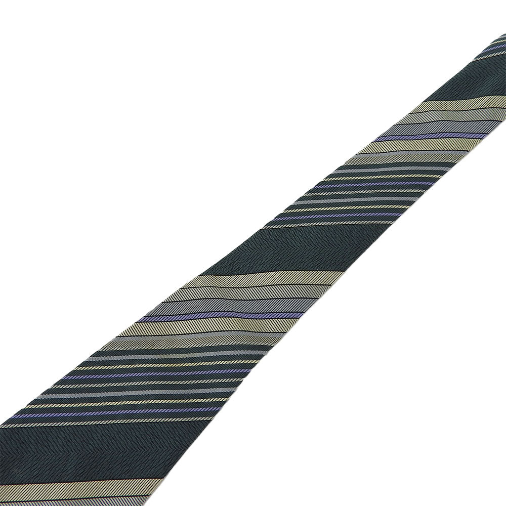 Yves Saint Laurent Silk Tie Green Gray