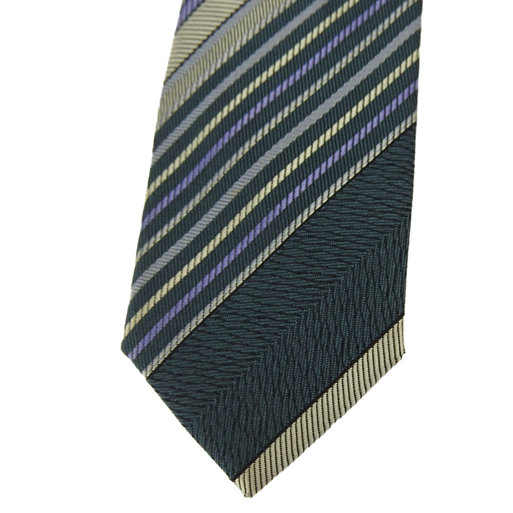 Yves Saint Laurent Silk Tie Green Gray