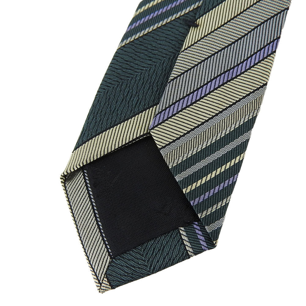 Yves Saint Laurent Silk Tie Green Gray