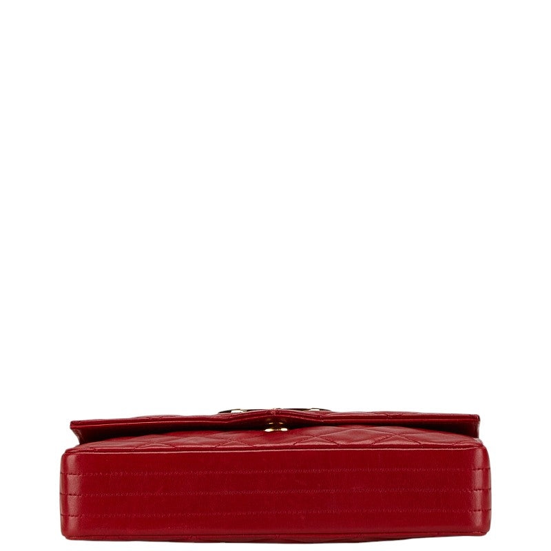 Chanel Quilted Lambskin Shoulder Bag Red