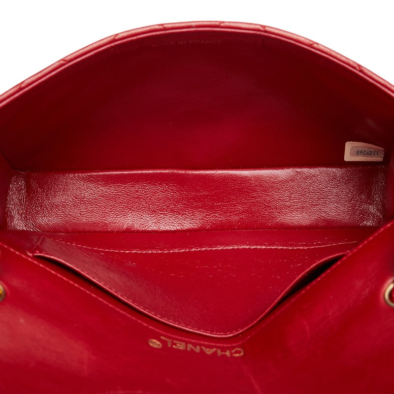 Chanel Quilted Lambskin Shoulder Bag Red