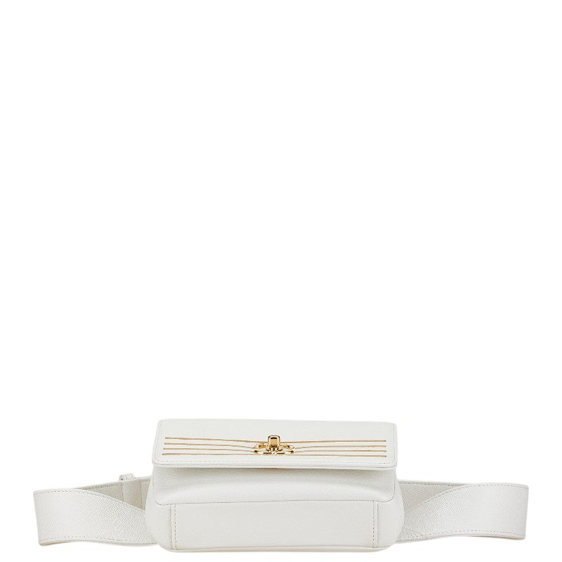 Chanel Caviar Skin Coco Mark Gold Waist Bag