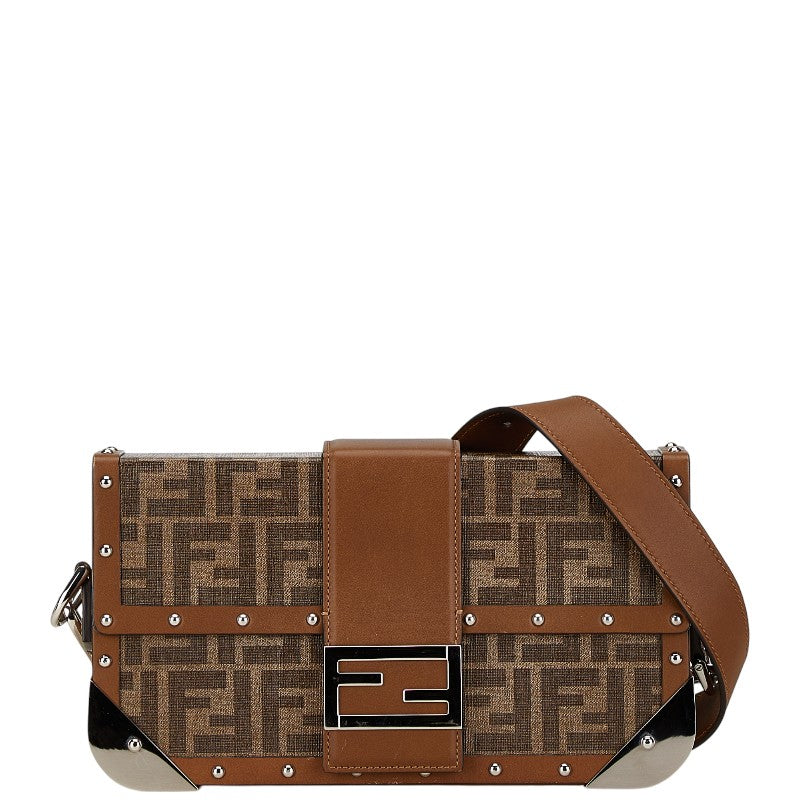 Fendi Zucca Trunk Shoulder Bag 7VA498 Brown PVC Leather