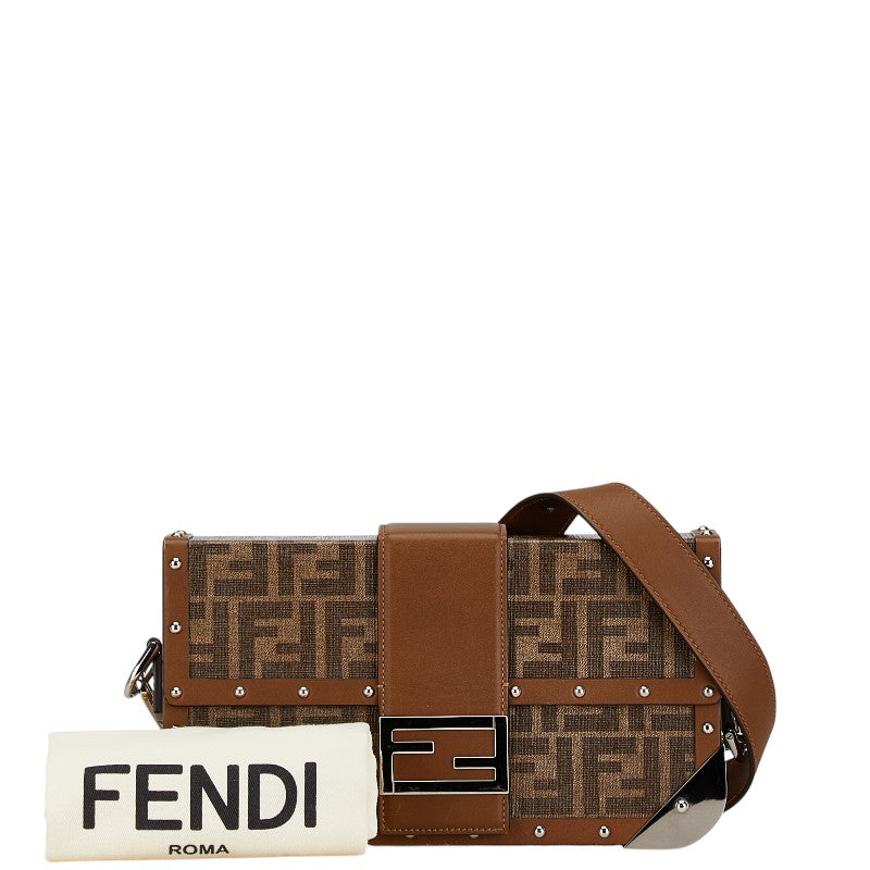 Fendi Zucca Trunk Shoulder Bag 7VA498 Brown PVC Leather