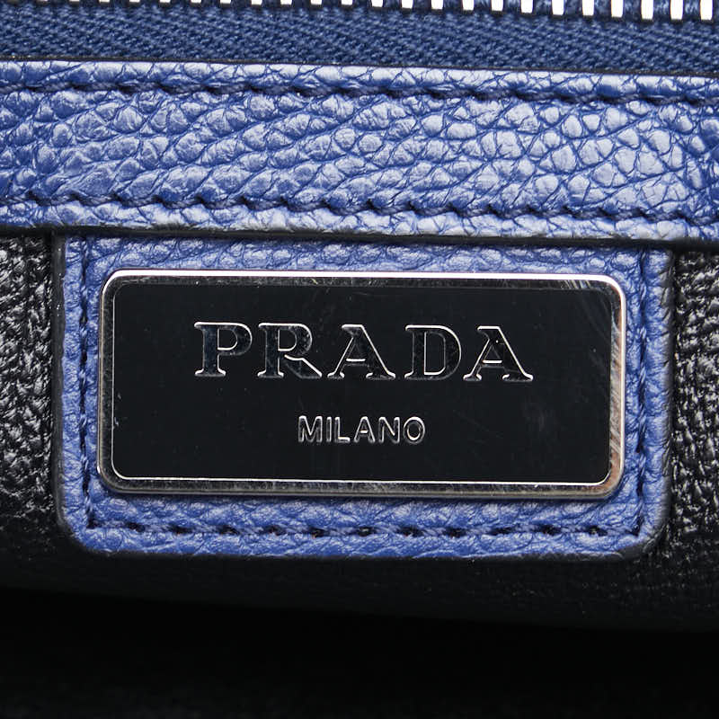 Prada Leather Triangle Logo Clutch Bag 2VF052