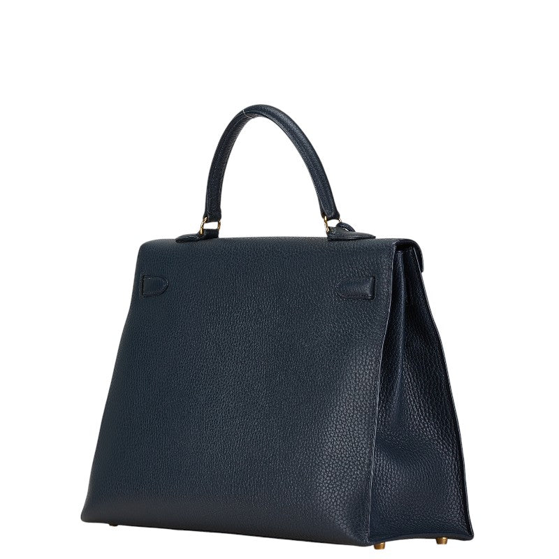 Hermes Kelly 35 Handbag 2WAY Navy Gold