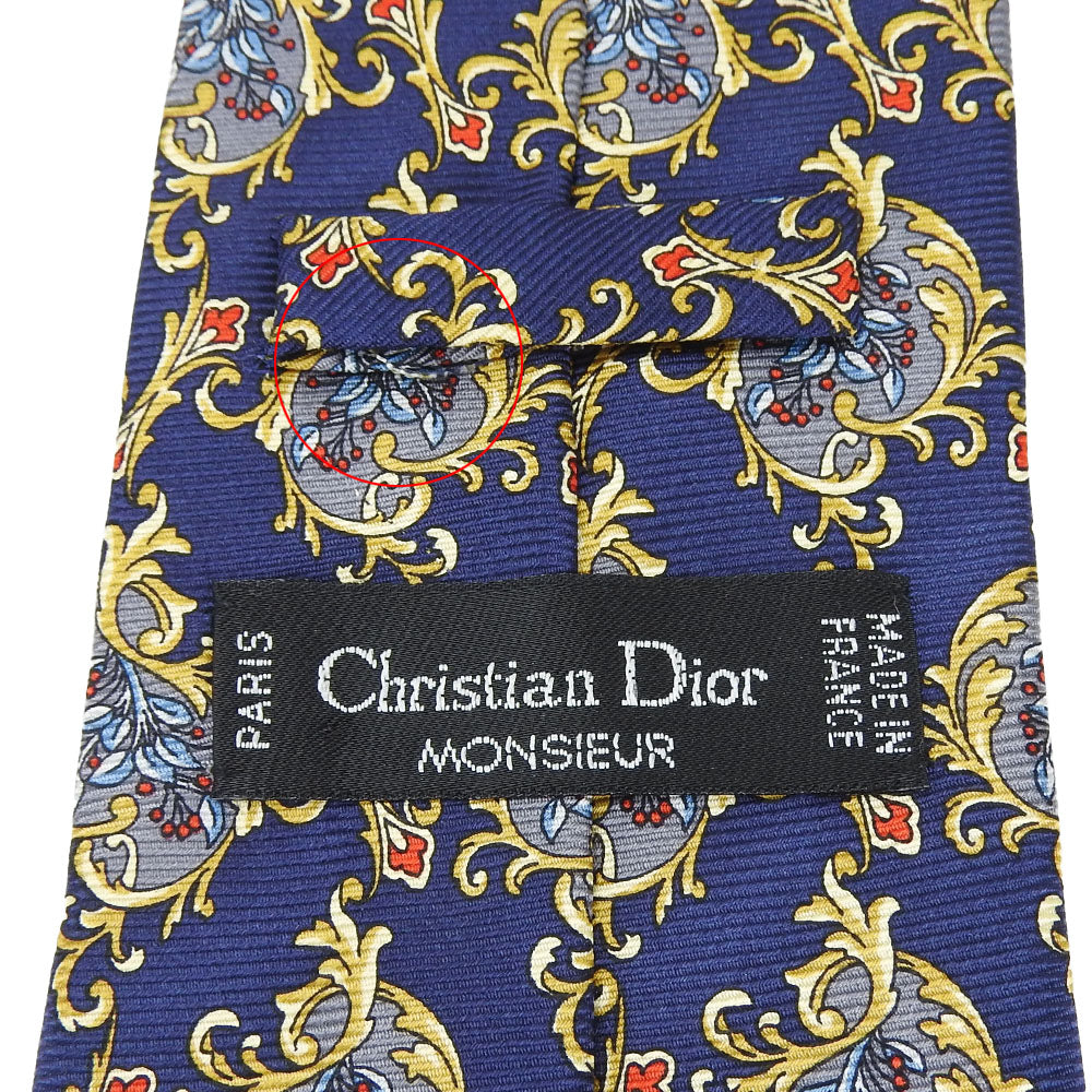 Christian Dior Silk Tie Navy