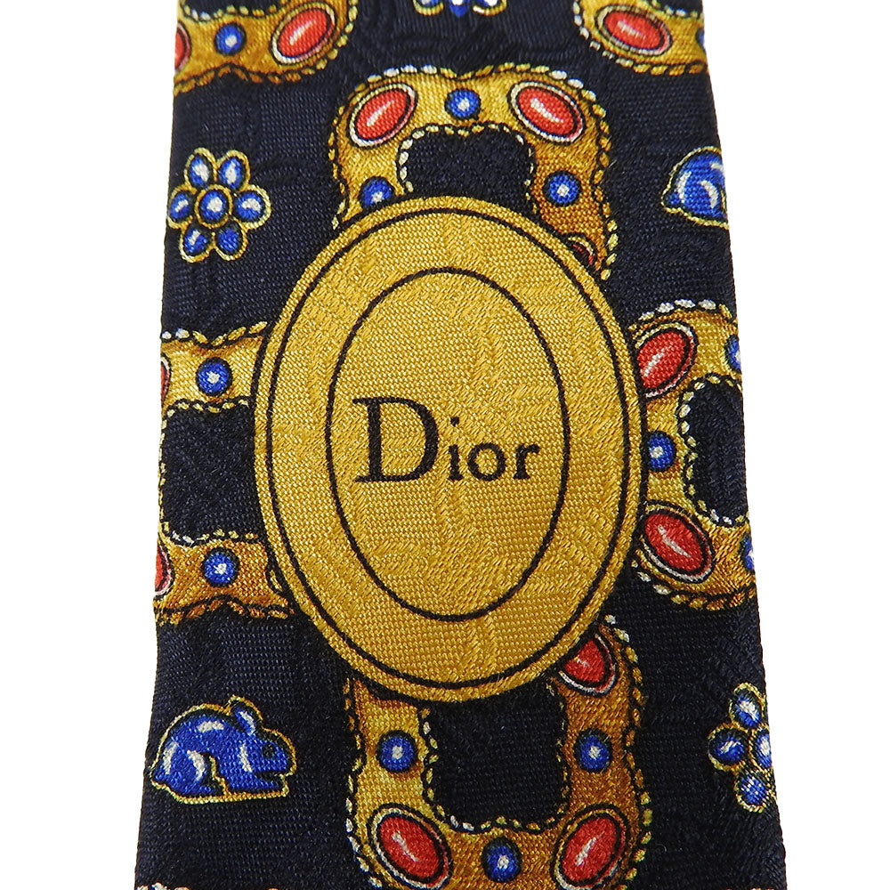 Christian Dior Silk Tie Navy