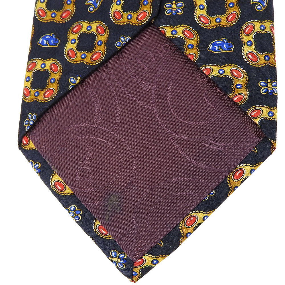 Christian Dior Silk Tie Navy